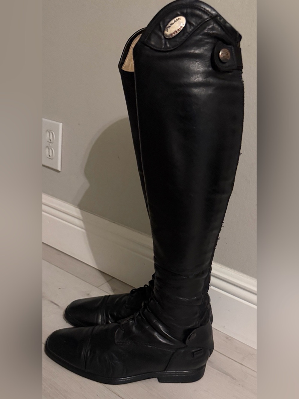 Parlanti Miami Classic Field Boots. Black Italian calfskin leather.EU39, US8/8.5